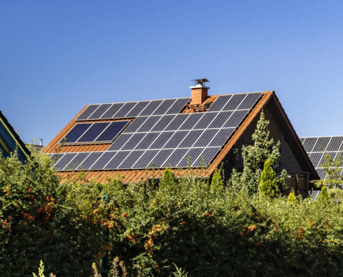 PV-Anlage Solaranlage auf Einfamilienhaus